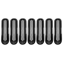 Load image into Gallery viewer, 7Pcs ABS Car Front Grill Mesh Racing Grille Kit Inserts Grille Trim Ring Proecter Frame for Jeep Wrangler TJ 1997-2006