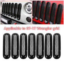 Load image into Gallery viewer, 7Pcs ABS Car Front Grill Mesh Racing Grille Kit Inserts Grille Trim Ring Proecter Frame for Jeep Wrangler TJ 1997-2006