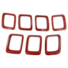 Load image into Gallery viewer, 7PCS Carbon Fiber ABS Grille Inserts Front Grill Cover Frame Trims Kit for 2017-2020 Jeep Compass Car Exterior Accessories