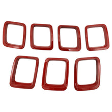 Load image into Gallery viewer, 7PCS Carbon Fiber ABS Grille Inserts Front Grill Cover Frame Trims Kit for 2017-2020 Jeep Compass Car Exterior Accessories
