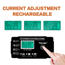 Load image into Gallery viewer, 12V 6A Car Motorcycle Battery Charger Intelligent Fast Charging Pulse Repair Type LCD Lead Acid AGM Gel VRLA Smart Charging