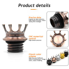 Load image into Gallery viewer, Motorcycle Crown Style Vented Fuel Gas Tank Cap Right-hand Thread Decorative Oil Cap For Harley Sportster XL 883 1200 48 Softail Dana