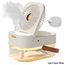 Load image into Gallery viewer, Summer Humidifier Spray Fan Portable Air Cooler Fan with Night Light Air Humidifier Cooling Fan Office Desktop Fan