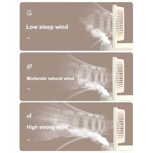 Load image into Gallery viewer, Summer Humidifier Spray Fan Portable Air Cooler Fan with Night Light Air Humidifier Cooling Fan Office Desktop Fan