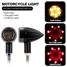 Load image into Gallery viewer, Pair 12V Motorcycle LED Mini Turn Signal Light Bullet Moto Indicators Stop Light led For Motorbike Scooter