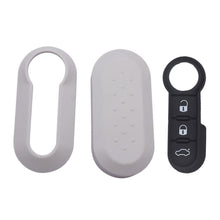 Load image into Gallery viewer, 3Pcs/set 3 Buttons Remote Modified Flip Silica Car Key Shell Cover Blade Key Cover Case For Fiat 500 Panda Punto Bravo