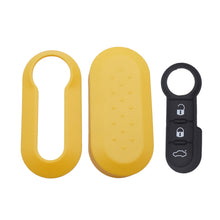 Load image into Gallery viewer, 3Pcs/set 3 Buttons Remote Modified Flip Silica Car Key Shell Cover Blade Key Cover Case For Fiat 500 Panda Punto Bravo