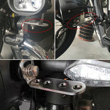 Load image into Gallery viewer, 2Pcs Universal Motorcycle Headlight Mounting Rearview Mirror Spotlight Signal Lamp Bracket Fixed Bracket Mount