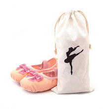 Load image into Gallery viewer, 15X30CM Large Capacity Children's Ballet Shoes Storage Bag Spiny Cloth Double Drawstring Phone Dance Supplies Portable Object Storage Package