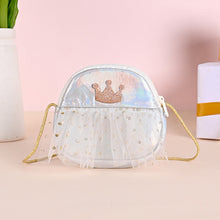 Load image into Gallery viewer, Metoo Crown PU Leather Lace Sling Bag Cute Rainbow Phone Bag Girls Mini Bag Coins Purse Birthday Gifts Crossbody Bag