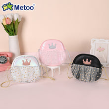 Load image into Gallery viewer, Metoo Crown PU Leather Lace Sling Bag Cute Rainbow Phone Bag Girls Mini Bag Coins Purse Birthday Gifts Crossbody Bag