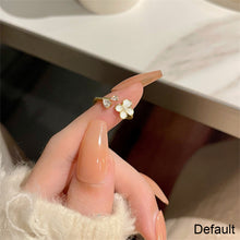 Load image into Gallery viewer, Fashion Temperamental Flower Ring Versatile Pearl Zircon Opening Adjustable Alloy Ring Jewelry Accessory for Women