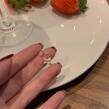 Load image into Gallery viewer, Fashion Temperamental Flower Ring Versatile Pearl Zircon Opening Adjustable Alloy Ring Jewelry Accessory for Women