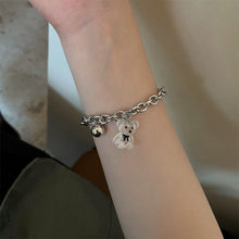 Load image into Gallery viewer, Transparent Three-dimensional Bear Bracelet Cartoon Cute Simple Alloy Bracelet Women Hand Jewelry Accessory