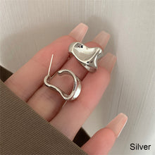 Load image into Gallery viewer, Geometric Curved Alloy Earrings Fashionable Temperamental Irregular Ear Studs Earrings Jewelry Accessories for Women