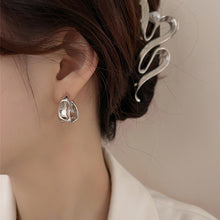 Load image into Gallery viewer, Geometric Curved Alloy Earrings Fashionable Temperamental Irregular Ear Studs Earrings Jewelry Accessories for Women