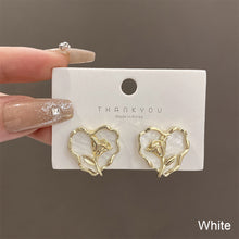 Load image into Gallery viewer, Wave Edge Heart Shaped Flower Earrings Fashionable Niche Alloy Tulip Ear Studs Earrings Jewelry Accessories
