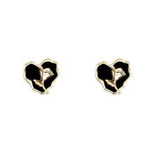 Load image into Gallery viewer, Wave Edge Heart Shaped Flower Earrings Fashionable Niche Alloy Tulip Ear Studs Earrings Jewelry Accessories