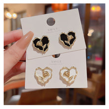 Load image into Gallery viewer, Wave Edge Heart Shaped Flower Earrings Fashionable Niche Alloy Tulip Ear Studs Earrings Jewelry Accessories