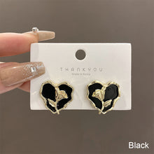 Load image into Gallery viewer, Wave Edge Heart Shaped Flower Earrings Fashionable Niche Alloy Tulip Ear Studs Earrings Jewelry Accessories