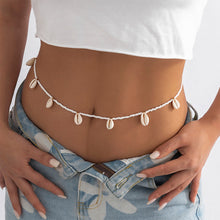Load image into Gallery viewer, Retro Versatile Single Loop Rice Bead Woven Waist Chain Body Chain Women Sexy Shell Waist Chain Body Jewelry