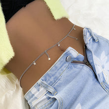 Load image into Gallery viewer, Versatile Simple Pentagram Pendant Waist Chain Body Chain Metal Fine Chain Waist Chain Body Jewelry for Women