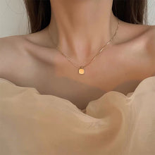 Load image into Gallery viewer, Niche Square Oil Dropping Pendant Necklace Temperamental Simple Alloy Necklace Clavicle Chain Jewelry Accessory