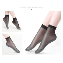 Load image into Gallery viewer, Cotton Soled Silk Stockings Sweat-absorbing Anti-skid Anti Snagging Stockings Lightweight Breathable Summer Women Stockings