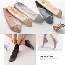 Load image into Gallery viewer, Cotton Soled Silk Stockings Sweat-absorbing Anti-skid Anti Snagging Stockings Lightweight Breathable Summer Women Stockings
