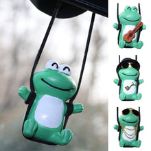 Load image into Gallery viewer, Cute Car Interior Decoration Frog Pendant For Auto Rearview Mirror Decoration Accessories Anime Gypsum Swing Frog