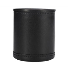 Load image into Gallery viewer, Double Layer Dice Cup Black PU Leather Red Flannel Silent Die Cup Cylindrical Cup Bar KTV Entertainment Supplies Send 5pcs Dice