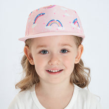 Load image into Gallery viewer, Children's Cartoon Print Baseball Cap Fashion Hip Hop Flat Brim Adjustable Duck Cap Outdoor Breathable Shade Sunscreen Hat Age 1-8 Years Old