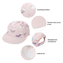 Load image into Gallery viewer, Children's Cartoon Print Baseball Cap Fashion Hip Hop Flat Brim Adjustable Duck Cap Outdoor Breathable Shade Sunscreen Hat Age 1-8 Years Old