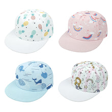 Load image into Gallery viewer, Children's Cartoon Print Baseball Cap Fashion Hip Hop Flat Brim Adjustable Duck Cap Outdoor Breathable Shade Sunscreen Hat Age 1-8 Years Old