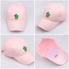 Load image into Gallery viewer, Cartoon Cactus Embroidery Baseball Cap Men Women Outdoor Sports Breathable Sunscreen Visor Hat Fashion Travel Casual Duck Cap