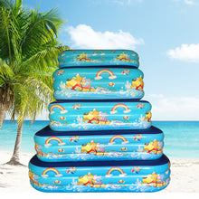 Load image into Gallery viewer, PVC Printed Children's Inflatable Swimming Pool Bubble Bottom Household Outdoor Thickened Rectangular Bath Pool Ocean Ball Pool 1.2M/1.3M