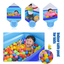 Load image into Gallery viewer, PVC Printed Children's Inflatable Swimming Pool Bubble Bottom Household Outdoor Thickened Rectangular Bath Pool Ocean Ball Pool 1.2M/1.3M