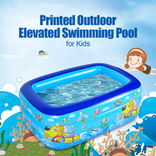 Load image into Gallery viewer, PVC Printed Children's Inflatable Swimming Pool Bubble Bottom Household Outdoor Thickened Rectangular Bath Pool Ocean Ball Pool 1.2M/1.3M