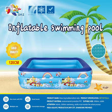 Load image into Gallery viewer, PVC Printed Children's Inflatable Swimming Pool Bubble Bottom Household Outdoor Thickened Rectangular Bath Pool Ocean Ball Pool 1.2M/1.3M