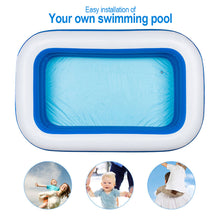 Load image into Gallery viewer, PVC Children's Inflatable Swimming Pool Household Outdoor Thickened Blue And White Rectangular Bath Pool Three Layers Raised 1.5M