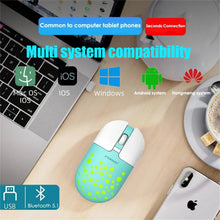 Load image into Gallery viewer, Tablet Phone Computer Rechargeable Mause Silent Mouse Colorful Hole Thin Mouse Gamer Wireless Mouse Ergonomic 2.4g Usb