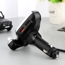 Load image into Gallery viewer, Bluetooth 5.0 FM Transmitter QC3.0 Fast Charger TF Flash Card U Disk Car Mp3 Player Music folder switch AUX In Output