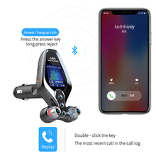 Load image into Gallery viewer, Bluetooth 5.0 FM Transmitter QC3.0 Fast Charger TF Flash Card U Disk Car Mp3 Player Music folder switch AUX In Output
