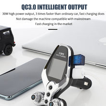 Load image into Gallery viewer, Bluetooth 5.0 FM Transmitter QC3.0 Fast Charger TF Flash Card U Disk Car Mp3 Player Music folder switch AUX In Output