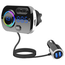 Load image into Gallery viewer, Car FM Transmitter Handsfree Wireless Bluetooth 5.0 Car Kit MP3 Music Player USB Fast Charger QC3.0 Car Accessories FM Modulator