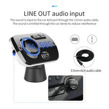 Load image into Gallery viewer, Car FM Transmitter Handsfree Wireless Bluetooth 5.0 Car Kit MP3 Music Player USB Fast Charger QC3.0 Car Accessories FM Modulator