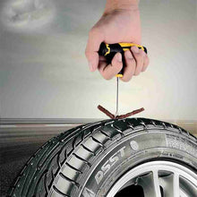 Load image into Gallery viewer, Car Tire Repair Tool Kit Studding Set Auto Bike Puncture Plug Garage Needle Nose Pliers Vacuum Film Tire Pressure Gauge Storage Case