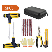 Load image into Gallery viewer, Car Tire Repair Tool Kit Studding Set Auto Bike Puncture Plug Garage Needle Nose Pliers Vacuum Film Tire Pressure Gauge Storage Case