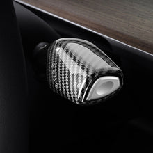 Load image into Gallery viewer, 4Pcs Fully Enclosed Carbon Fiber Steering Wheel Whift Protection Cover For Tesla Model 3 Y Car Column Shift Knob Cover Decor For Tesla