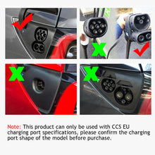 Load image into Gallery viewer, Car Charging Port Dust Protective Cover Waterproof Black Europe Plug Dust Cover For Tesla Model 3 Model Y Accessories